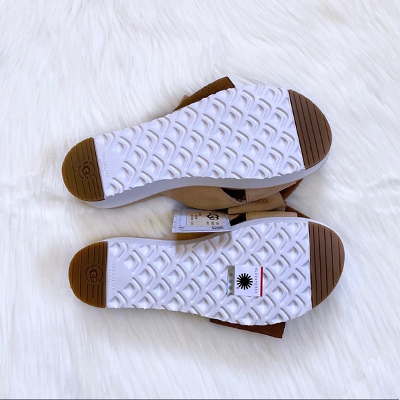 UGG Joanie Bronzer Suede Slip-On Platform Sandals - Picture 7 of 7